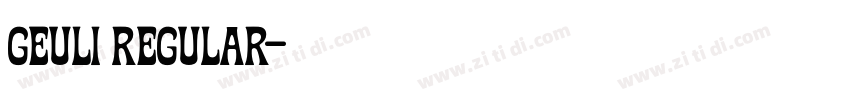 GEULI Regular字体转换